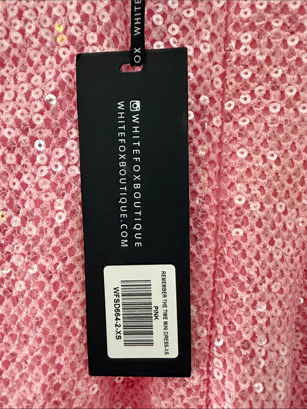 White Fox Boutique Pink Sequin Mini Dress - Picture 2 of 3